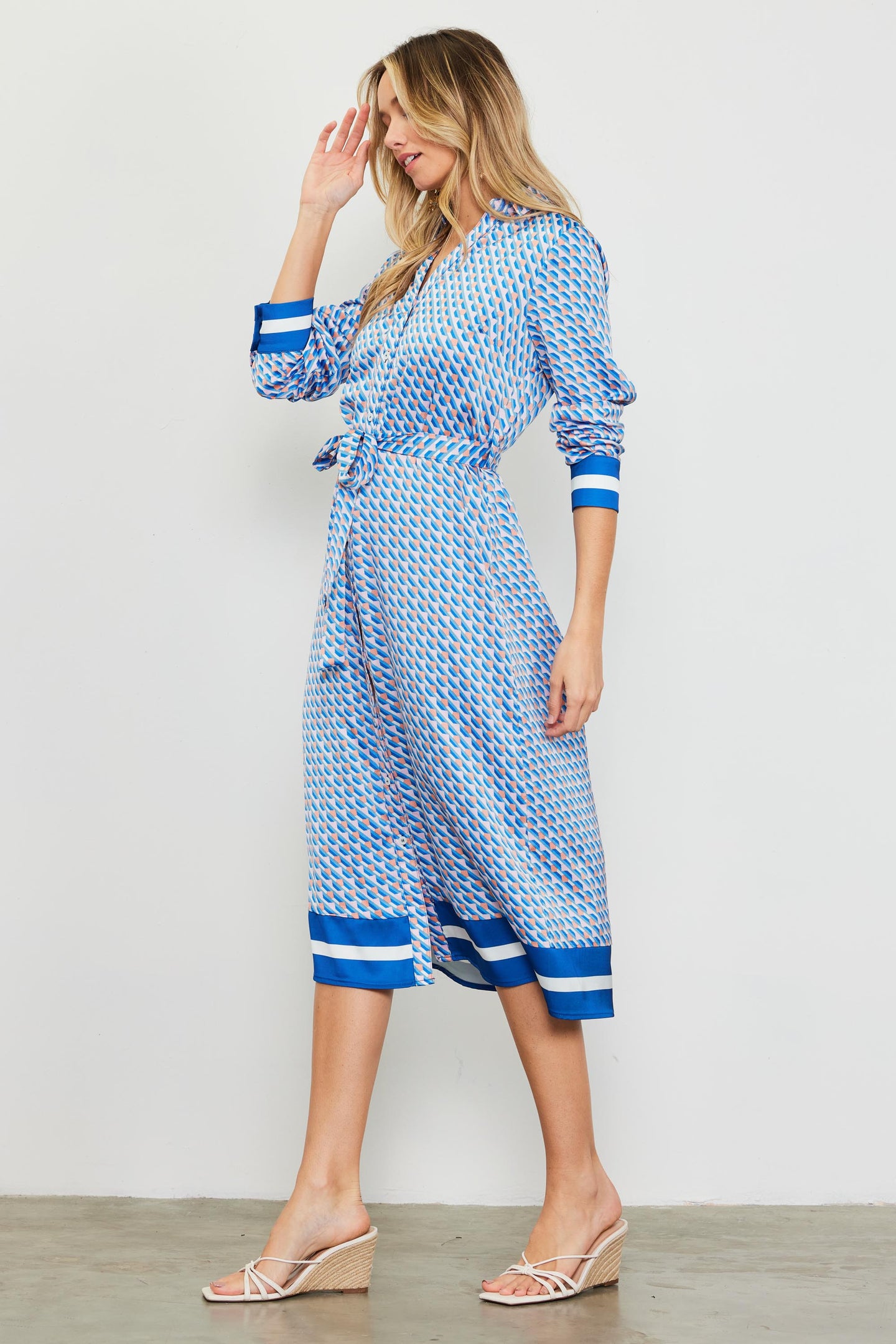 Livia Bandana Print Shirt Dress