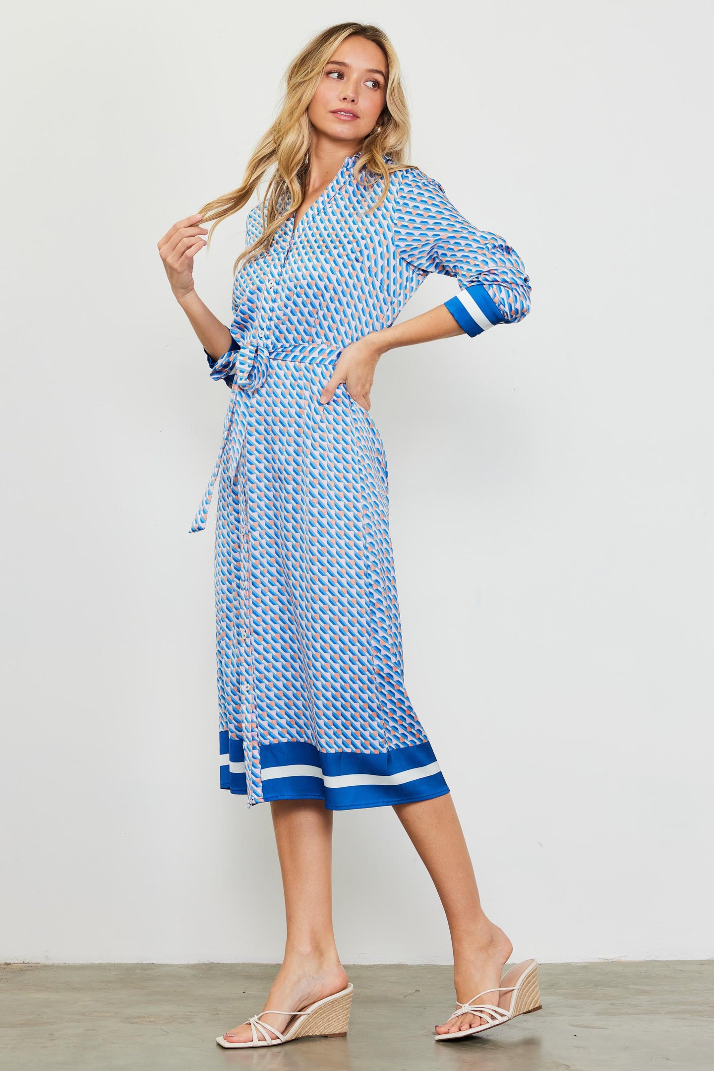 Livia Bandana Print Shirt Dress