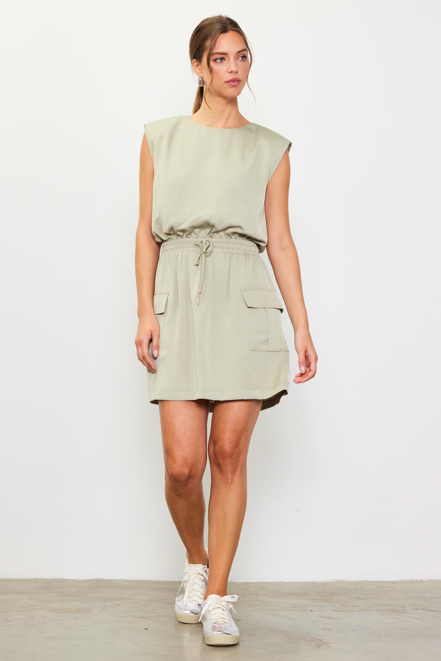 Utility Sleeveless Mini Dress