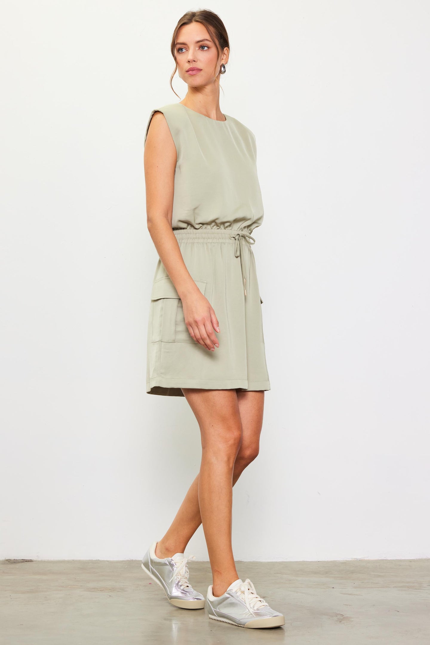 Utility Sleeveless Mini Dress