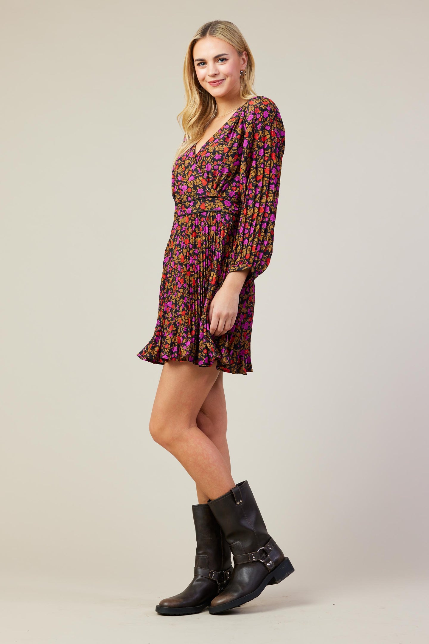 Daray Floral Print Mini Dress