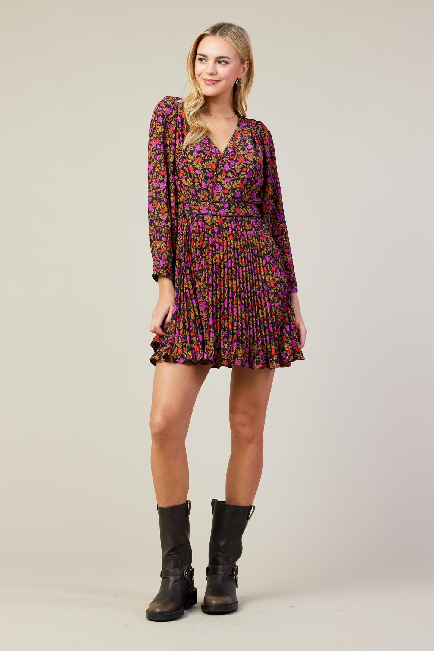 Daray Floral Print Mini Dress