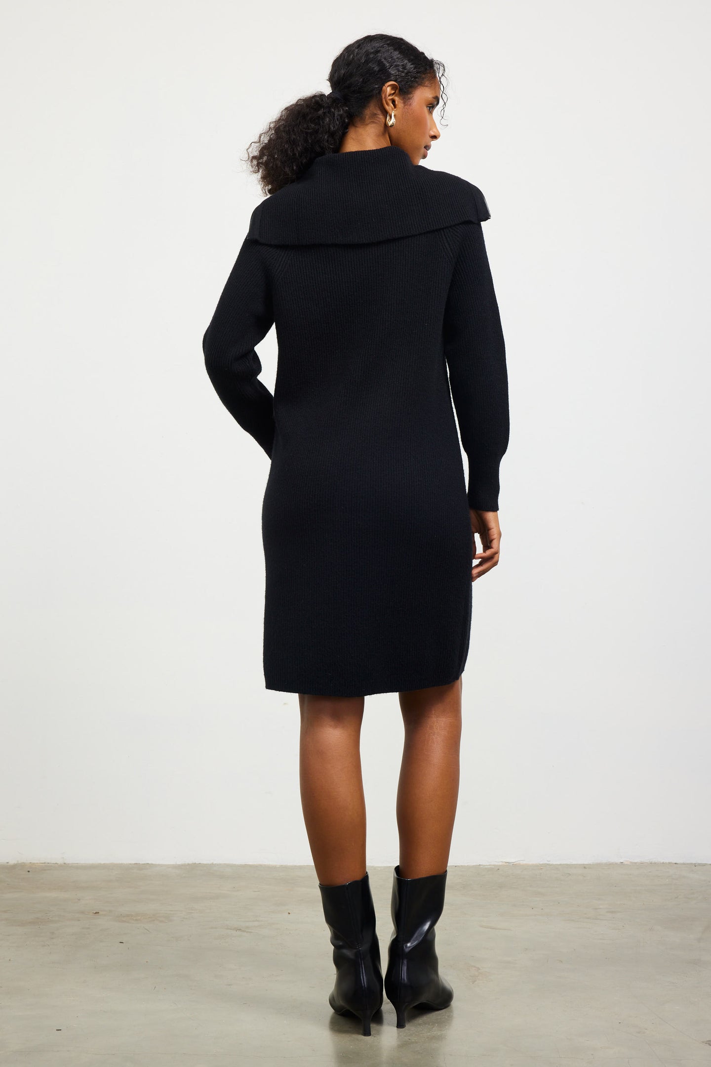 Julia Zip Up Knit Sweater Dress