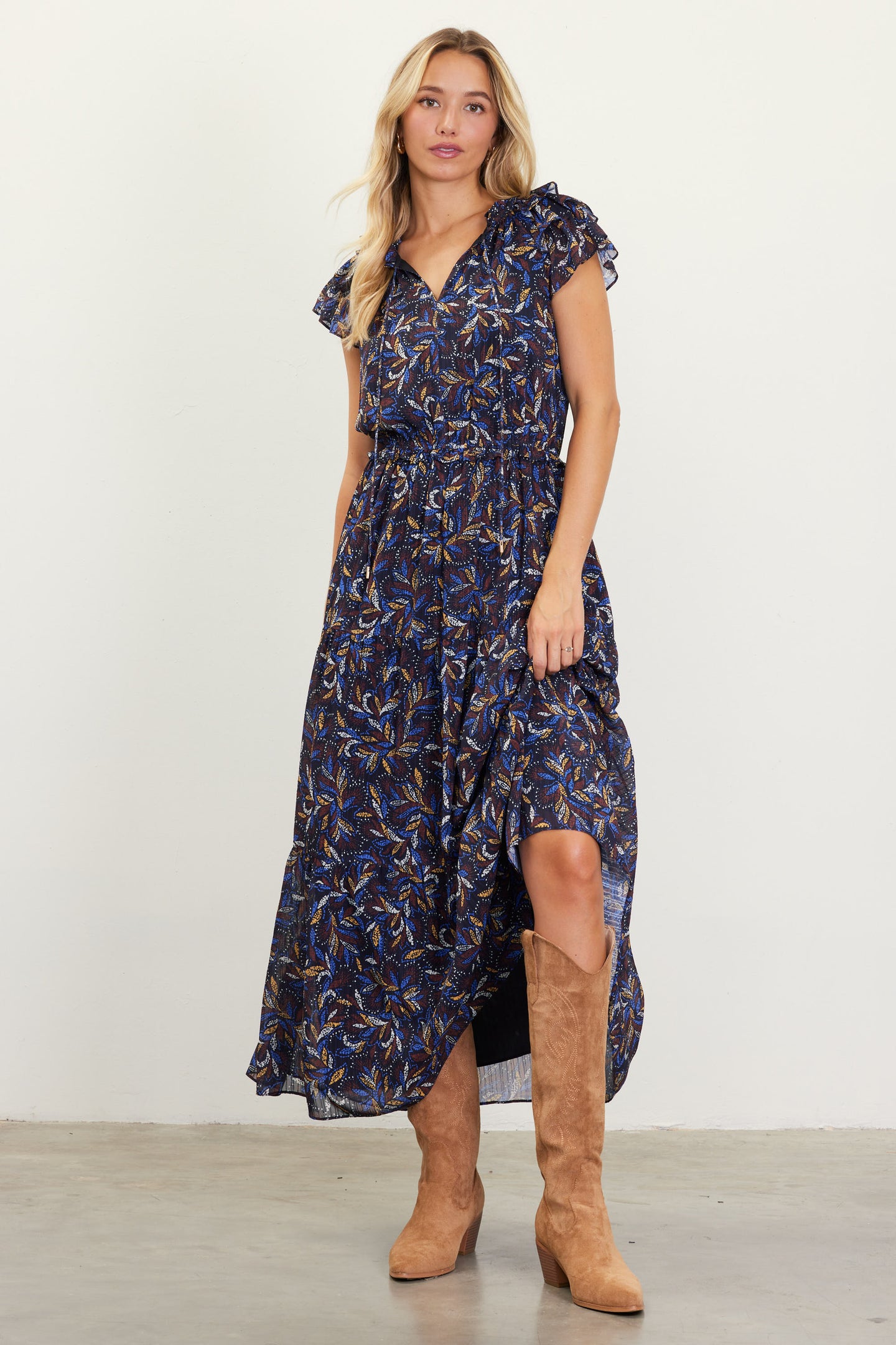 Blake Print Tiered Maxi Dress