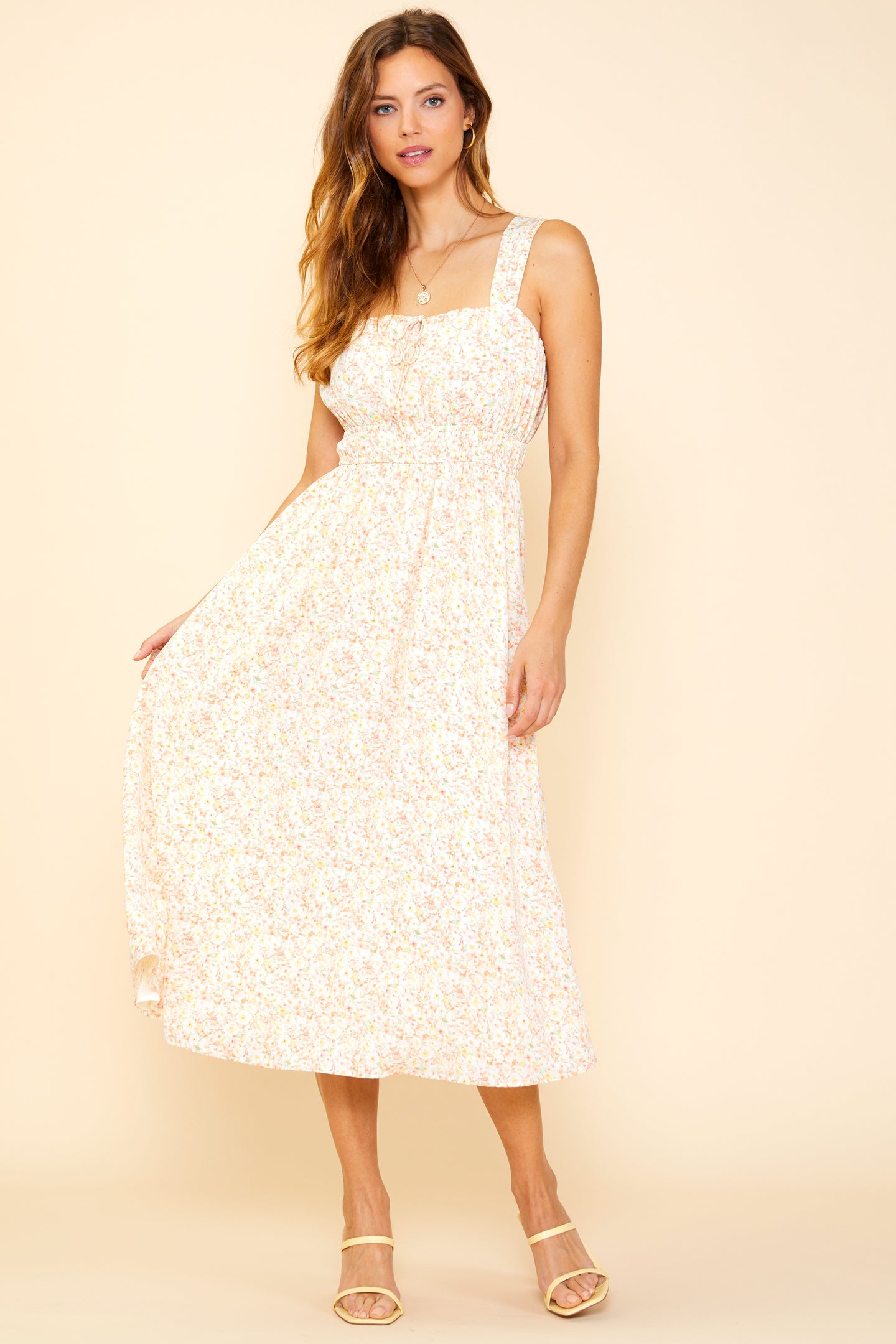 Julie Floral Printed Midi Dress