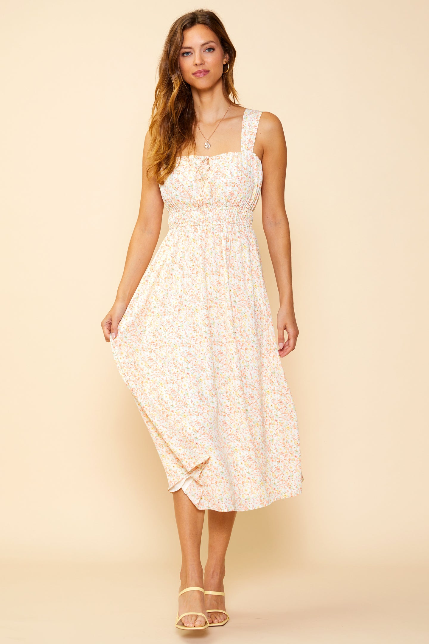 Julie Floral Printed Midi Dress