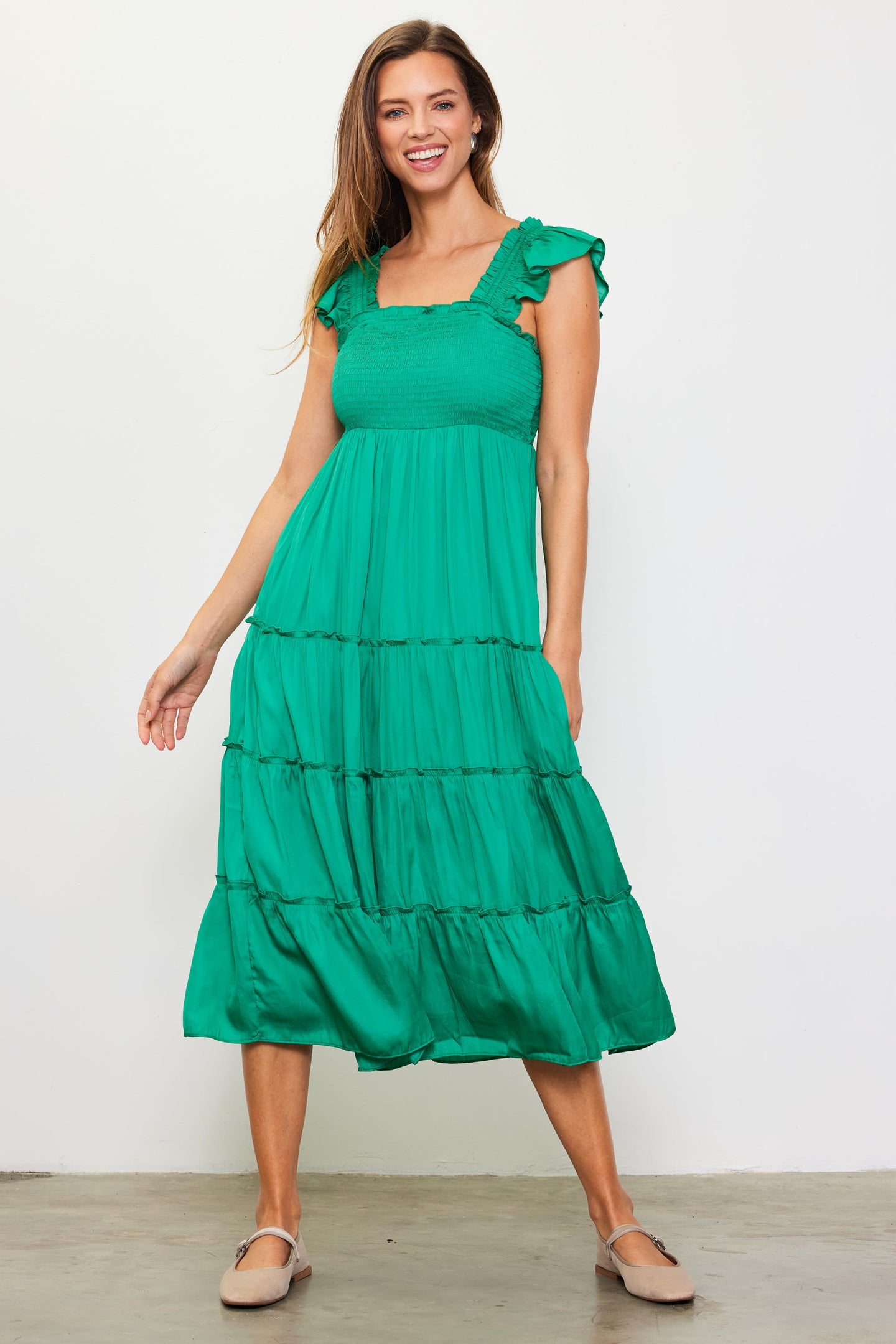 Hathaway Tiered Midi Dress