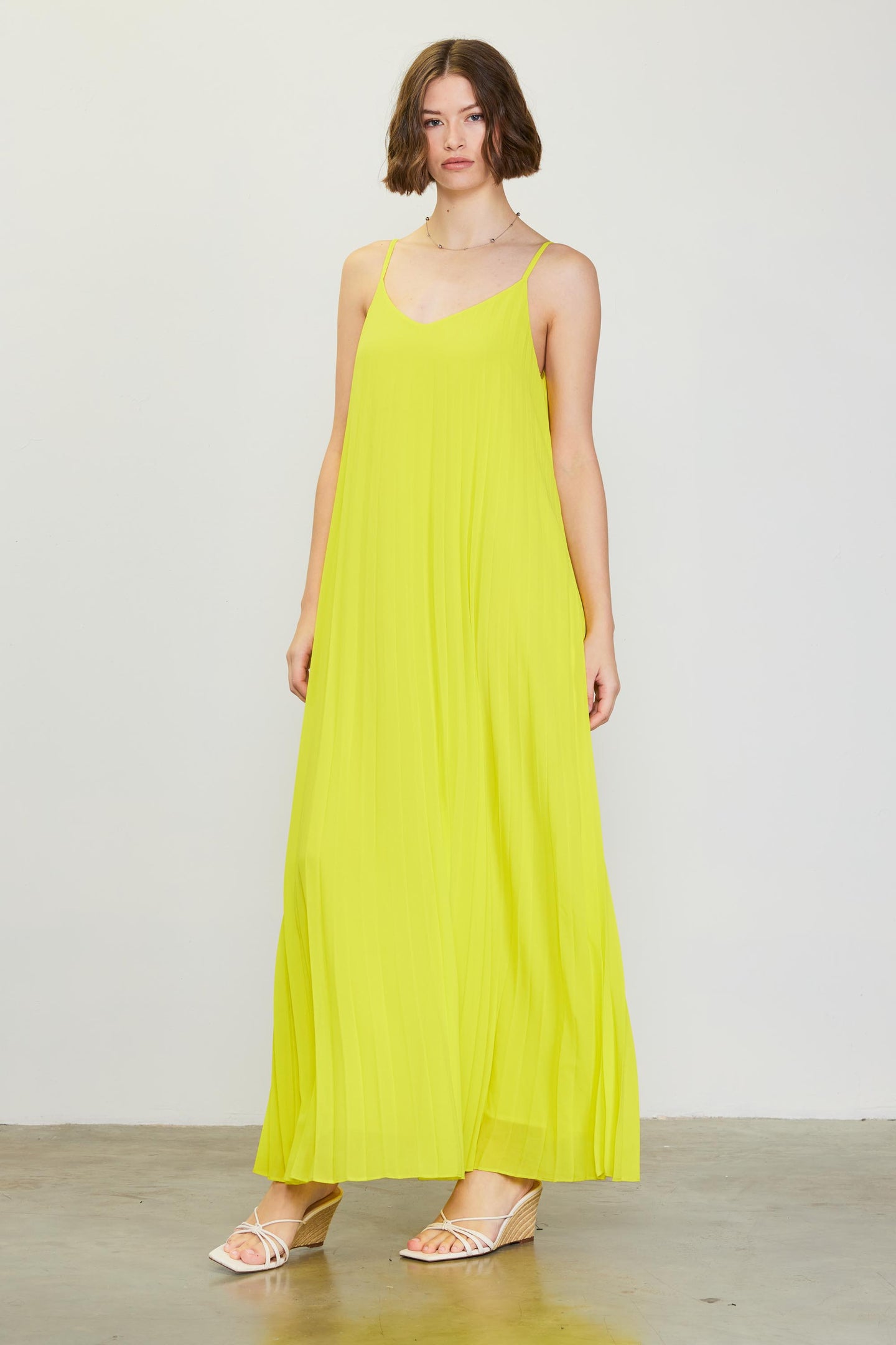 Pleated Maxi Dress