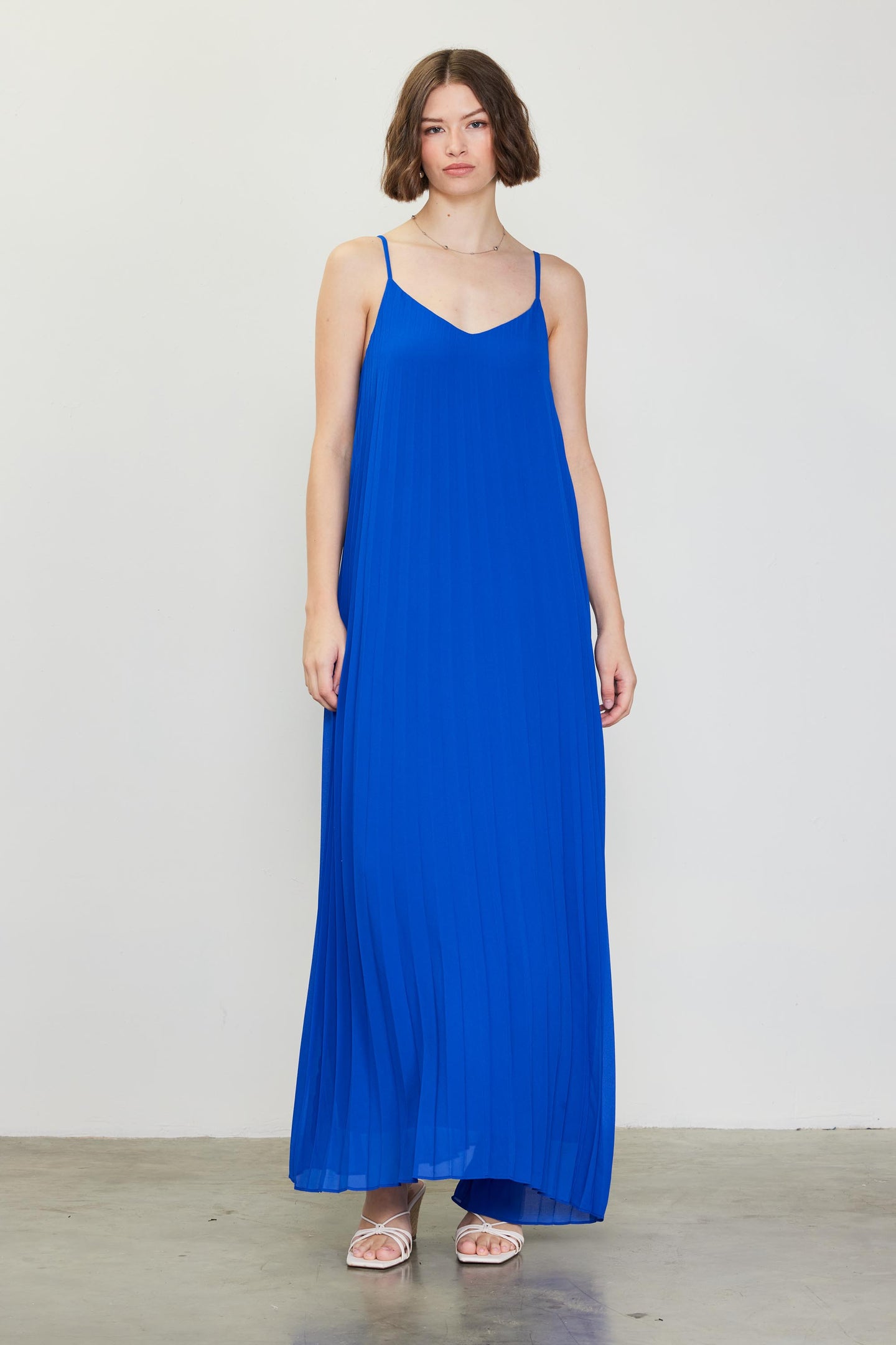 Pleated Maxi Dress