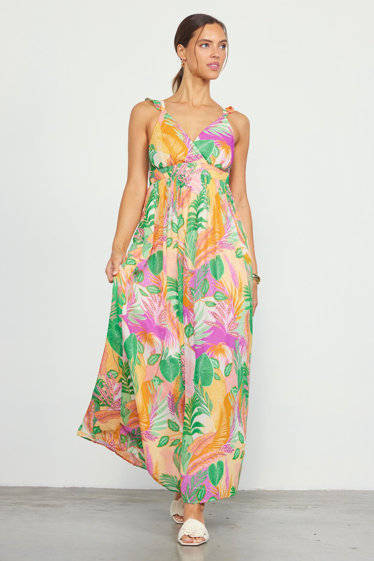 Leilani Floral Print Maxi Dress