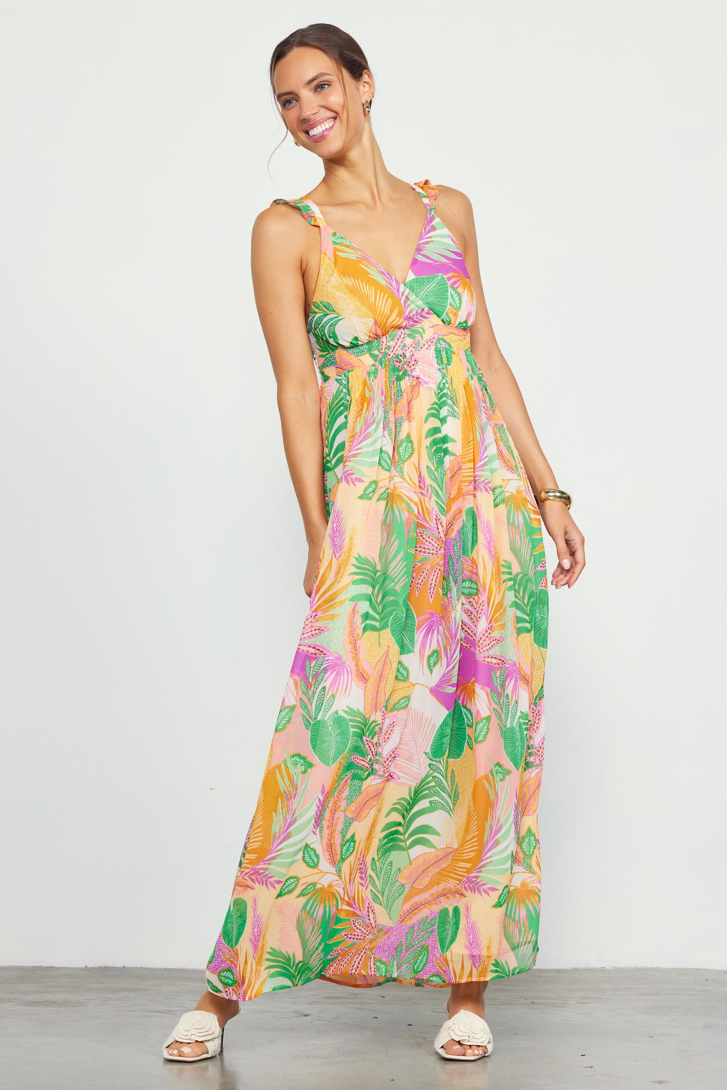 Leilani Floral Print Maxi Dress