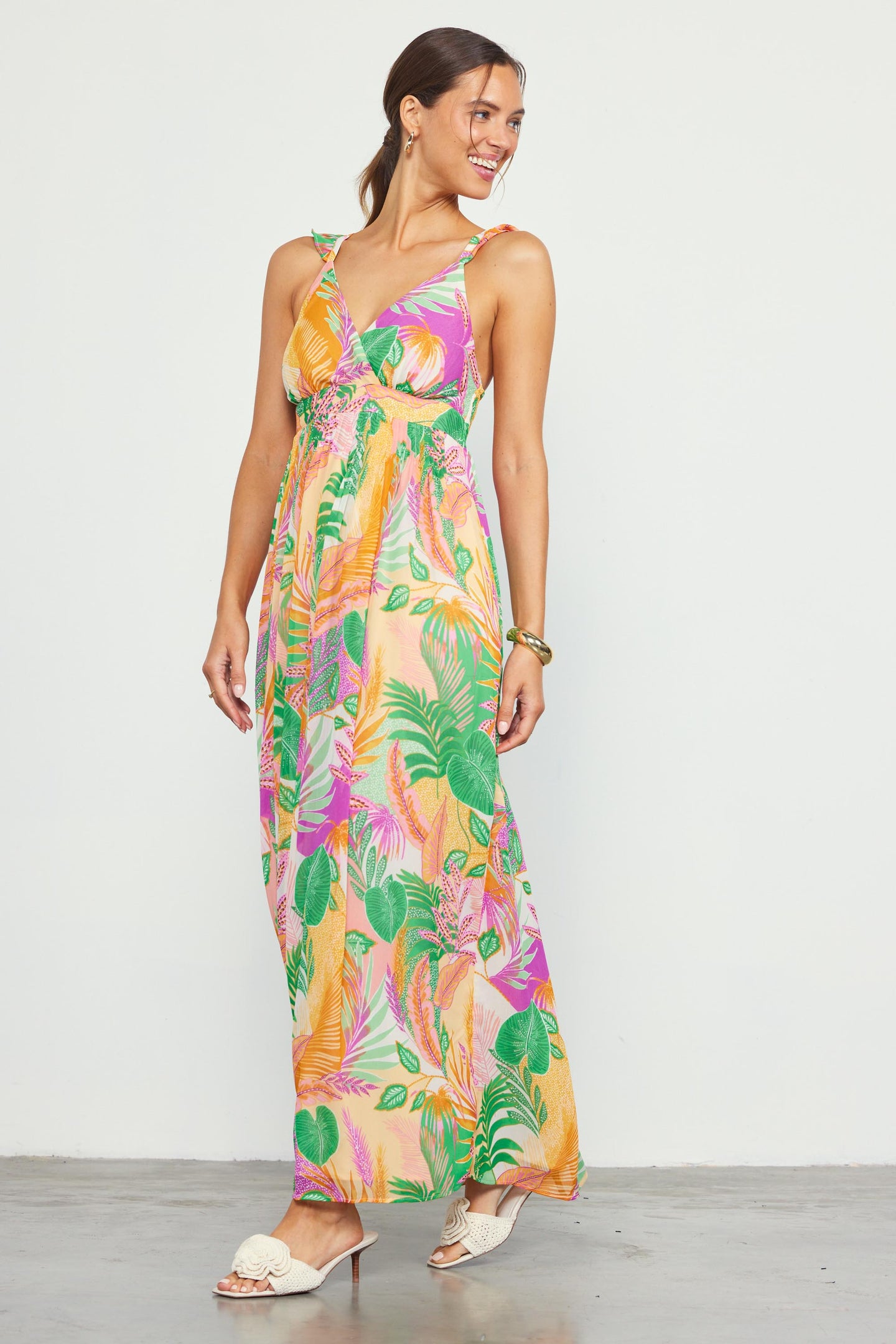 Leilani Floral Print Maxi Dress