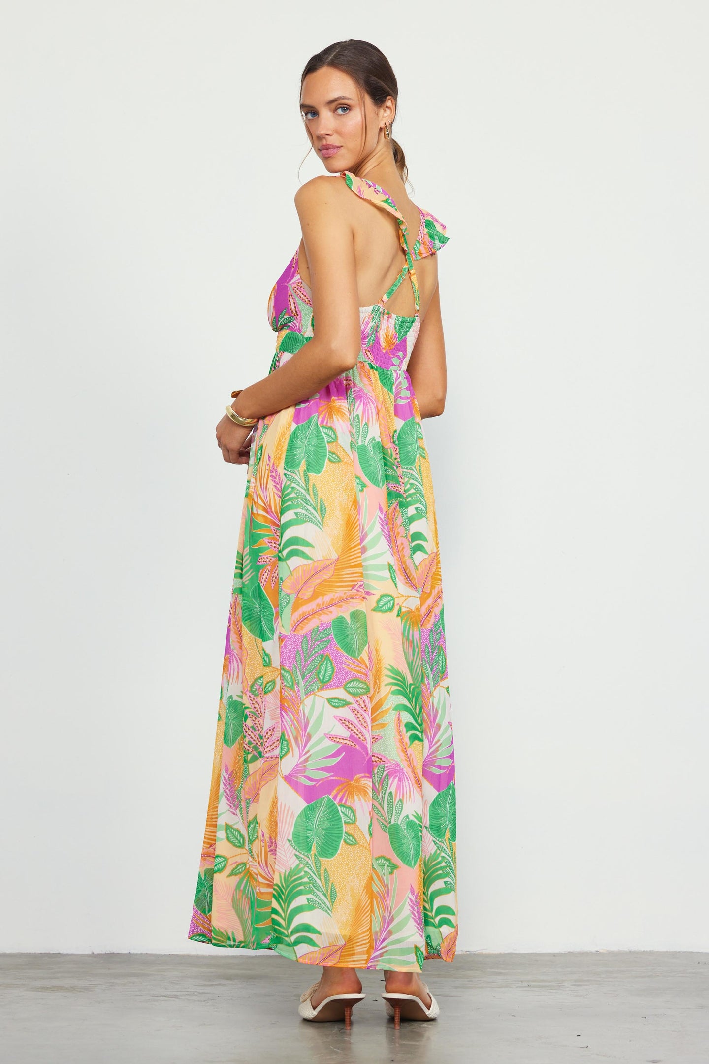 Leilani Floral Print Maxi Dress