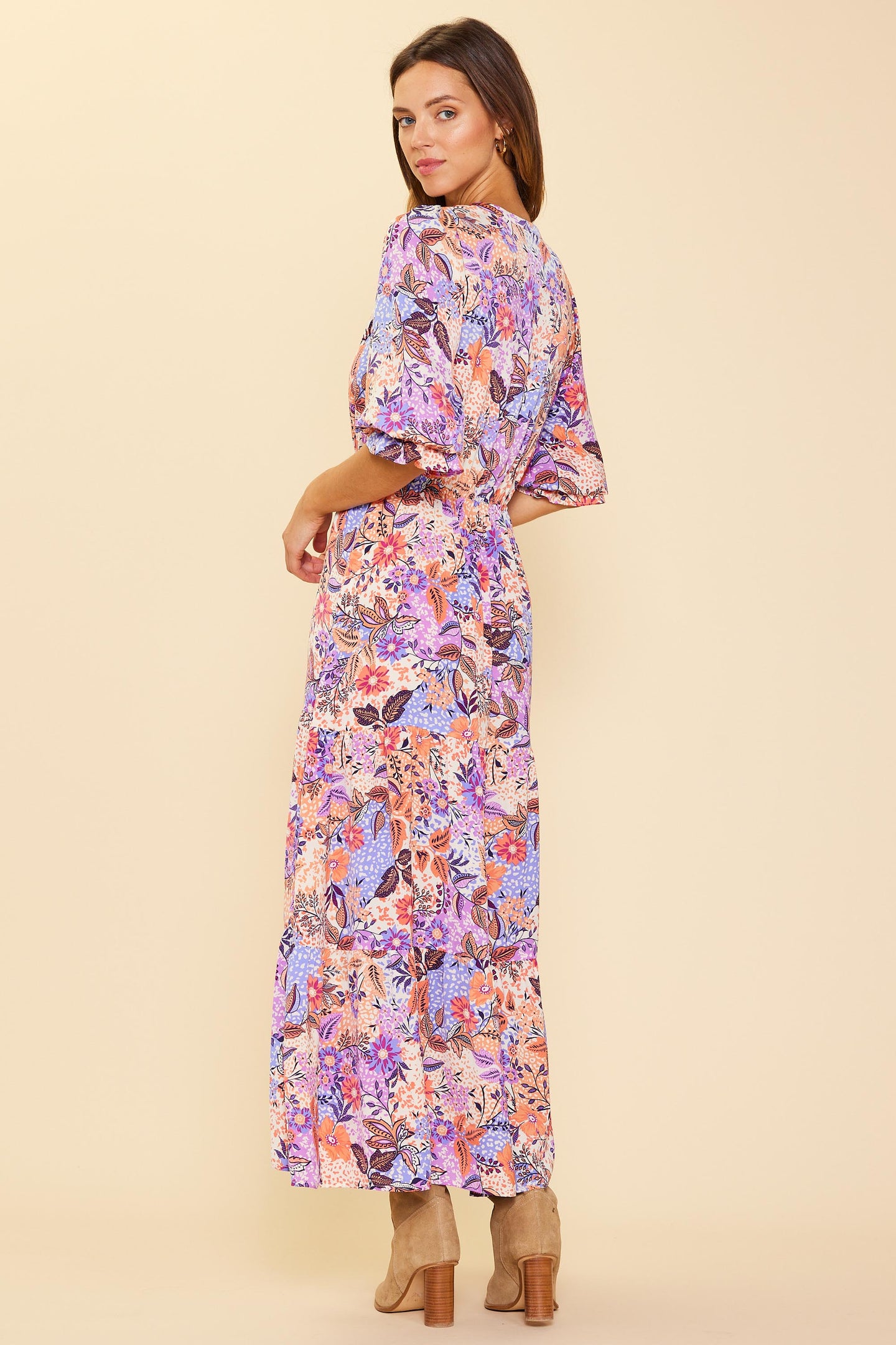 Dahlia Print Maxi Dress