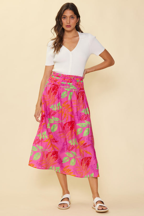 Tropical Print Skirt