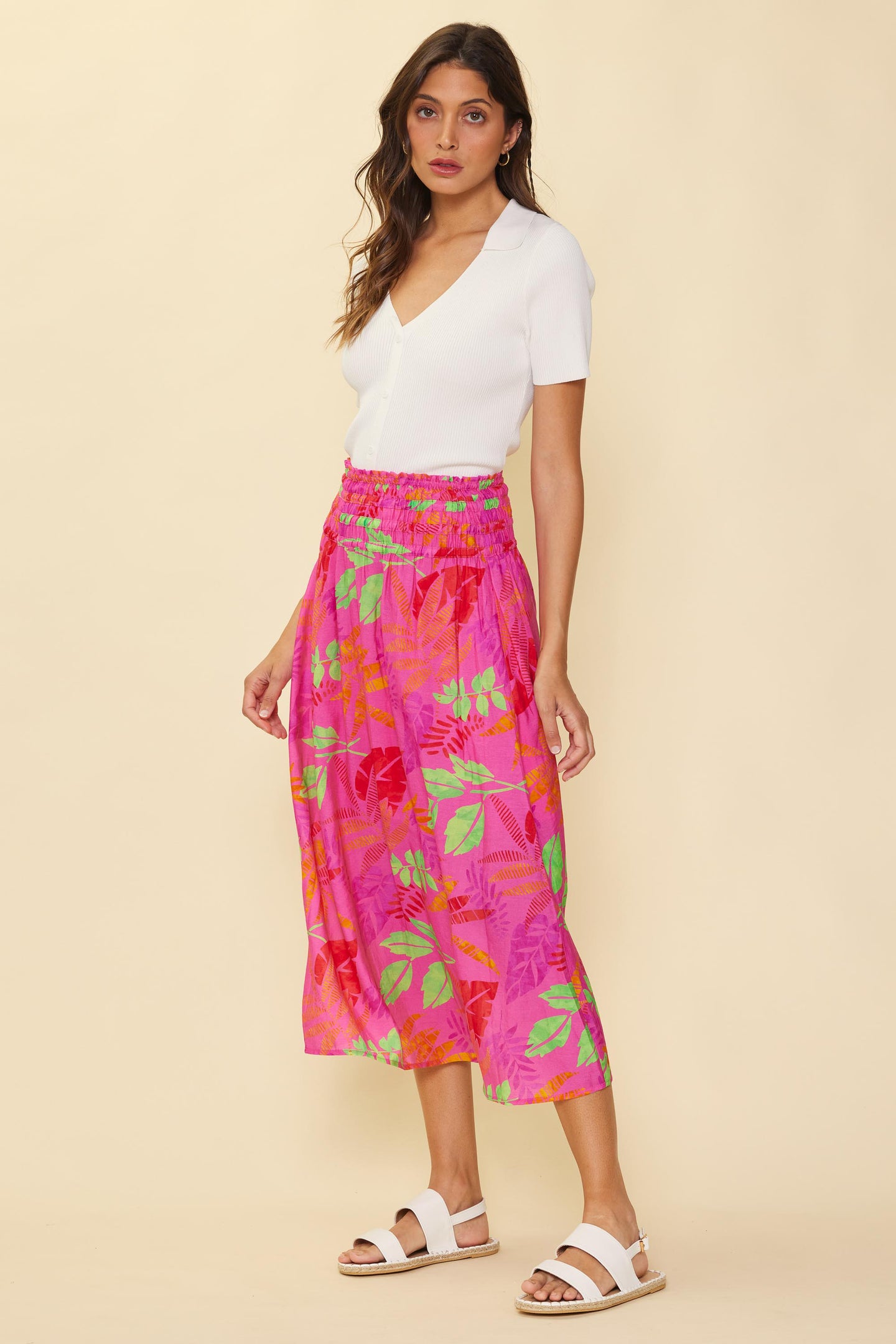 Tropical Print Skirt