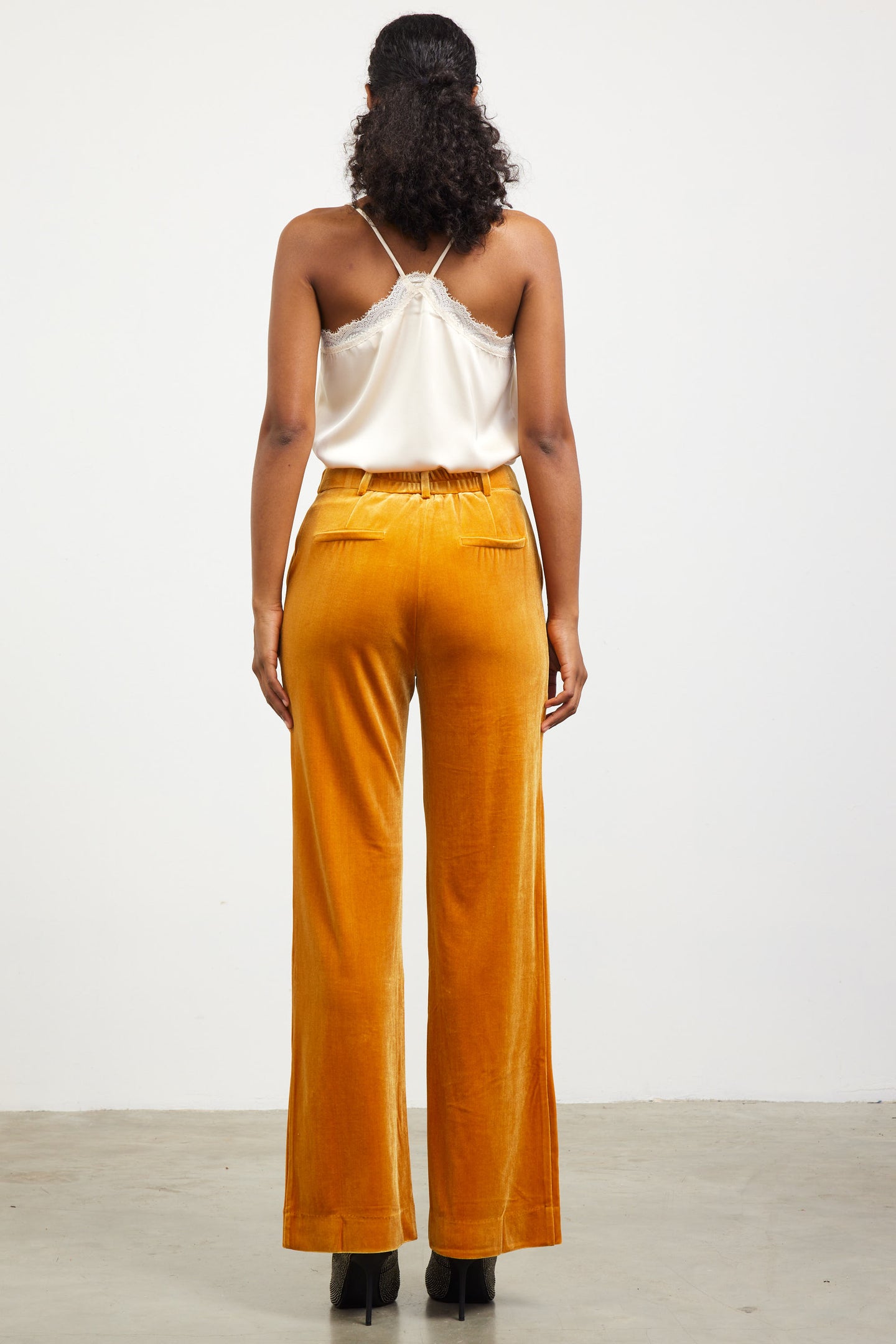 Velvet Wide Leg Pants