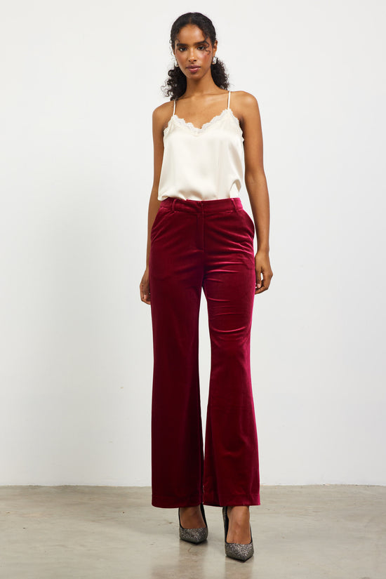 Velvet Wide Leg Pants