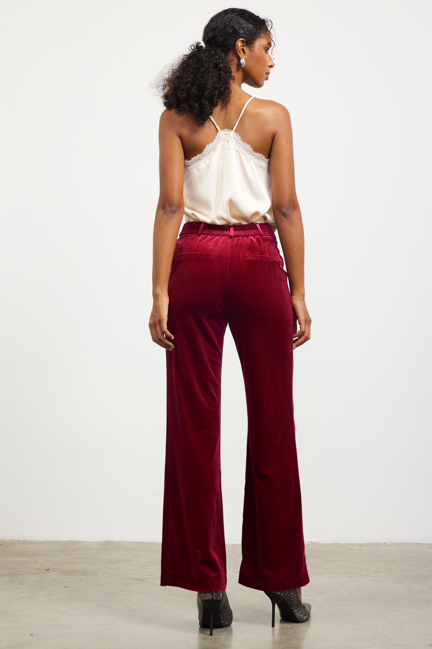 Velvet Wide Leg Pants