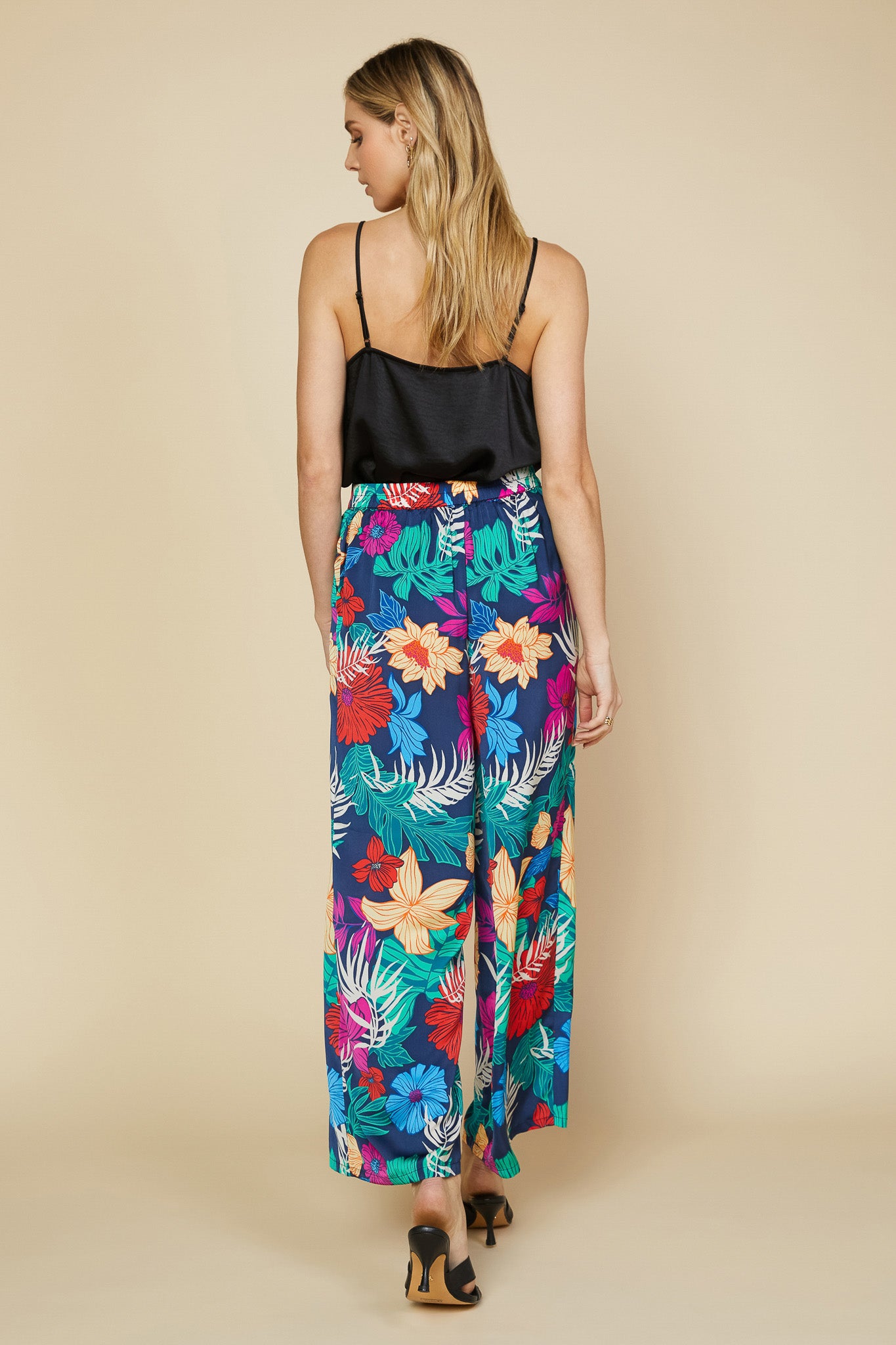 Tropical Print Palazzo Pants