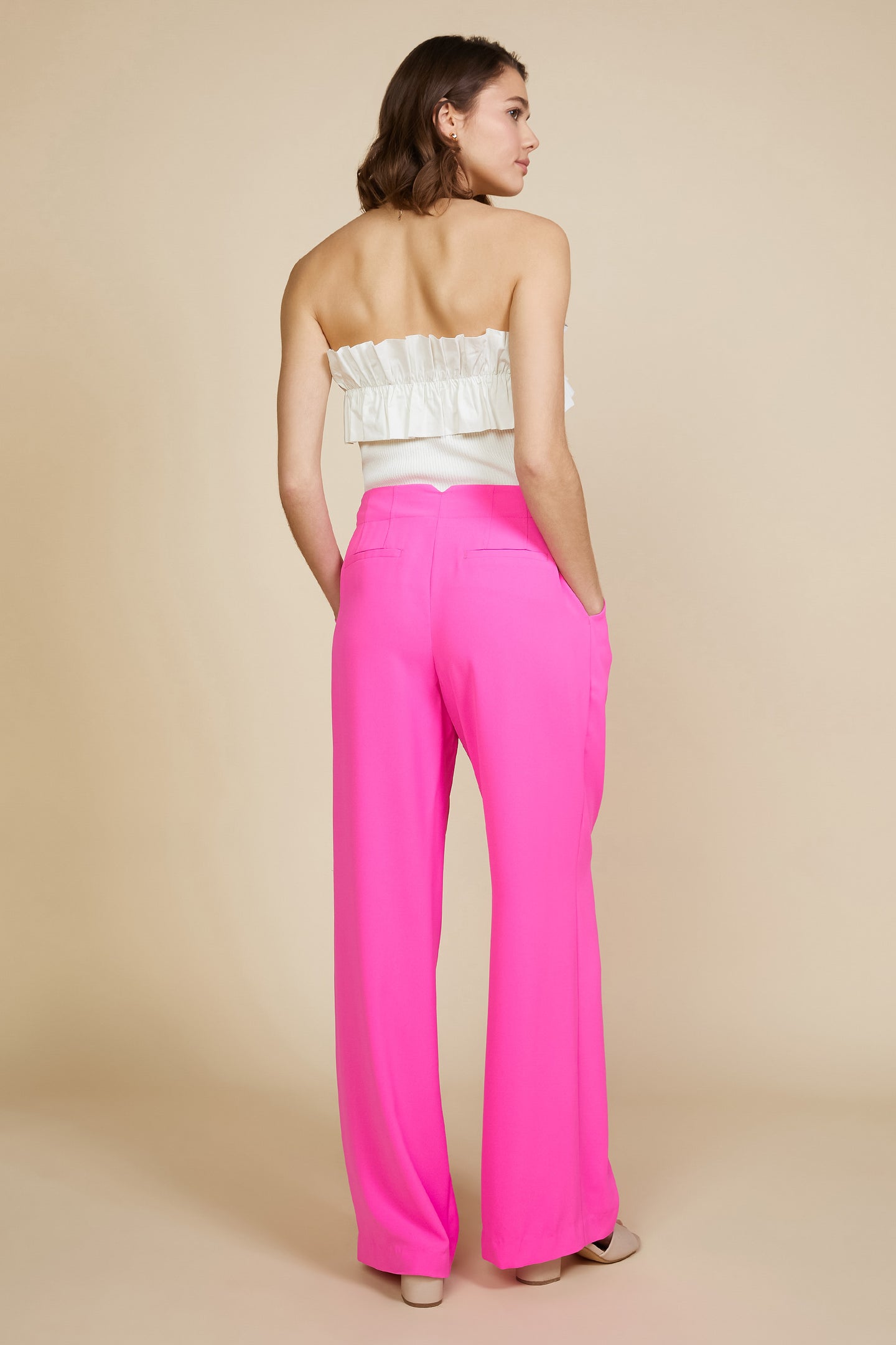 Pintuck Wide Pants