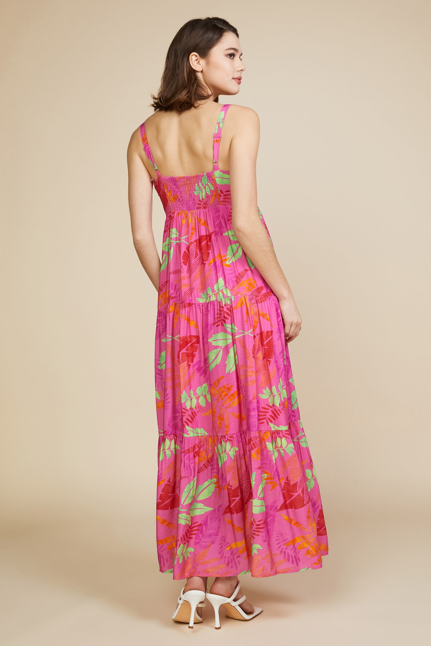 Tropical Print Maxi Dress