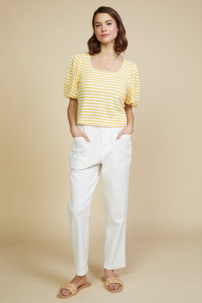 Square Neck Striped Top