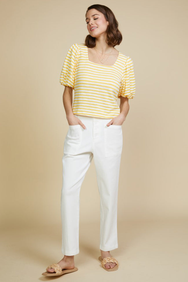 Square Neck Striped Top